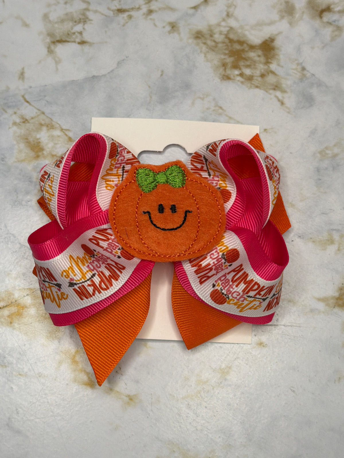 Pumpkin patch cutie hair bow