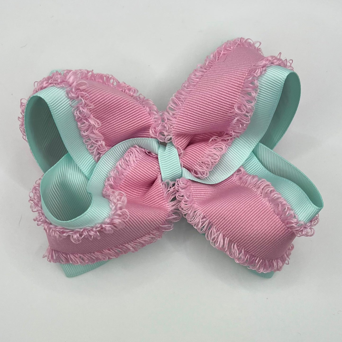 Pink Fringe Hair Bow