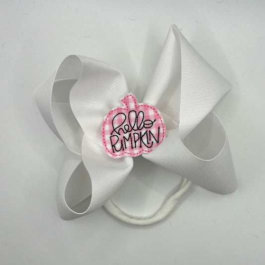 Hello Pumpkin - Fall Feltie Hair Bow
