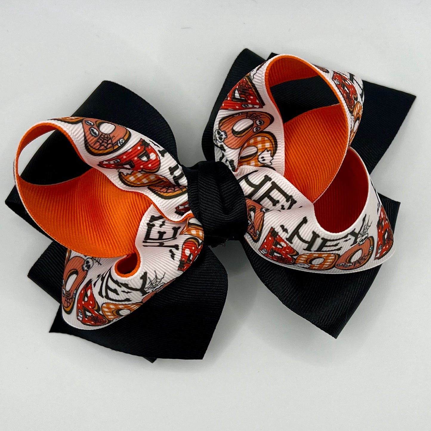 Halloween Hair Bow - Hey Boo