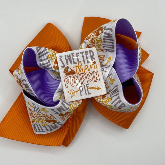 Fall Hair Bow - Sweeter Than Pumpkin Pie