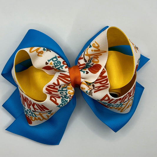 Fall Hair Bow - Pumpkin Patch Cutie