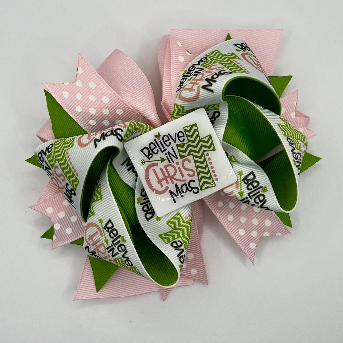 Christmas Hair Bow - Believe in Christmas