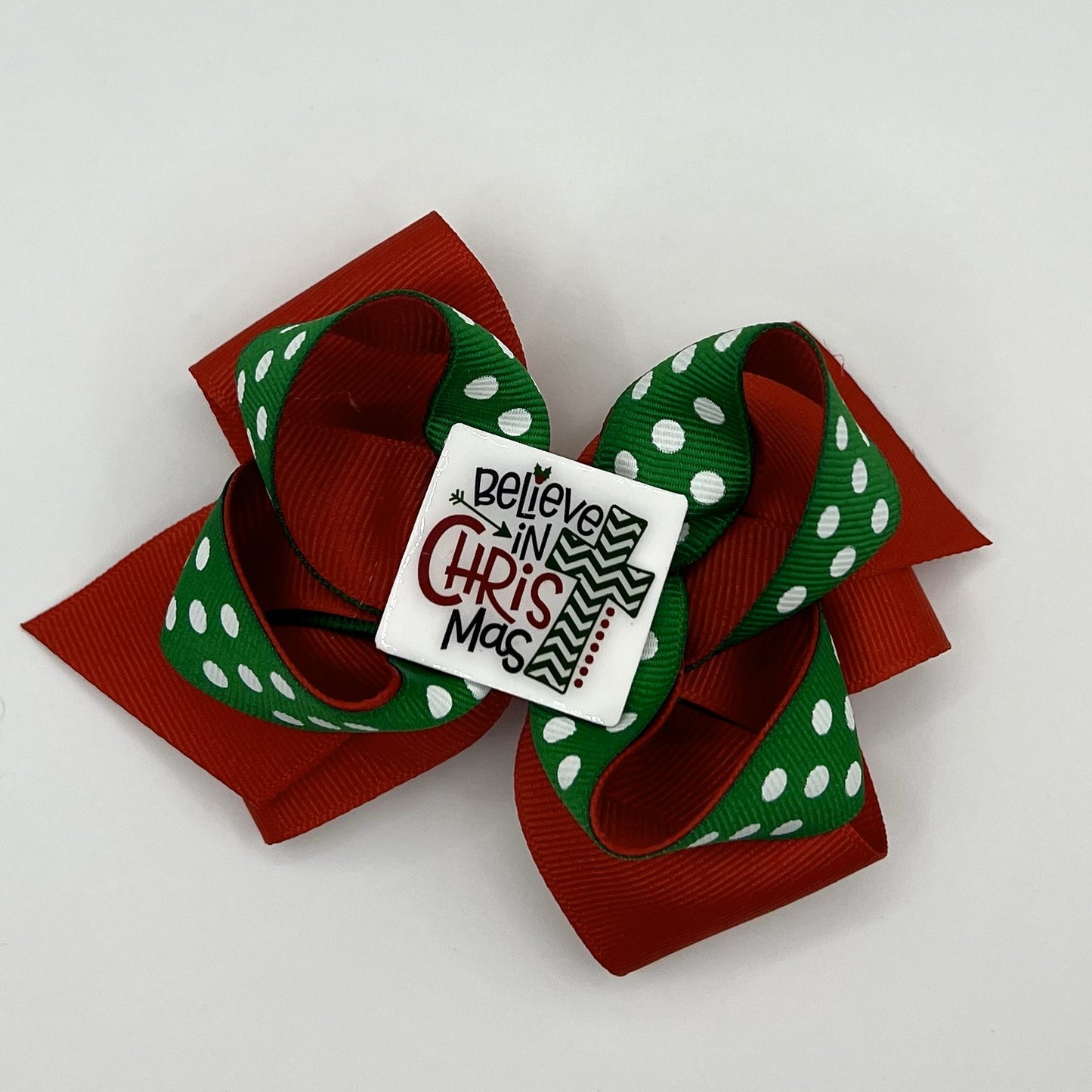 Christmas Hair Bow - Believe in Christmas