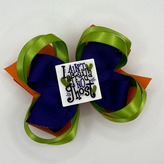 Halloween Hair Bow - I ain't afraid'a no ghost