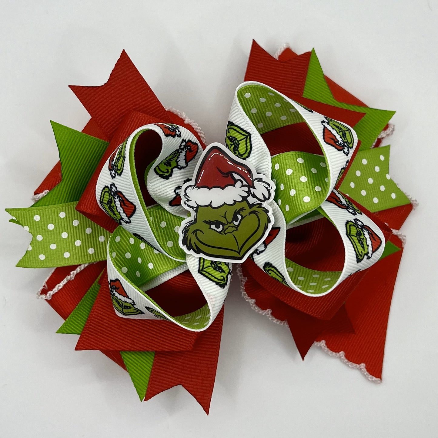 Christmas Hair Bow - Grinch