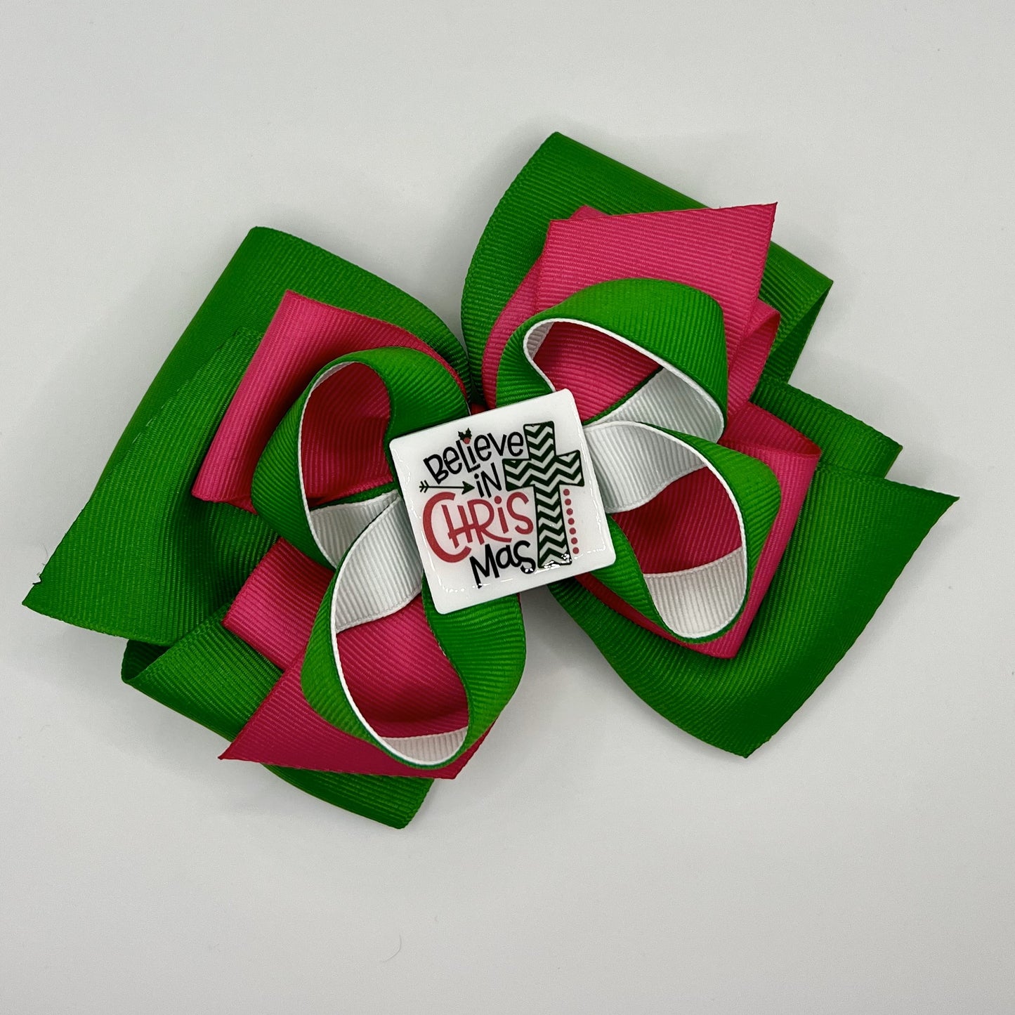 Christmas Hair Bow - Believe in Christmas