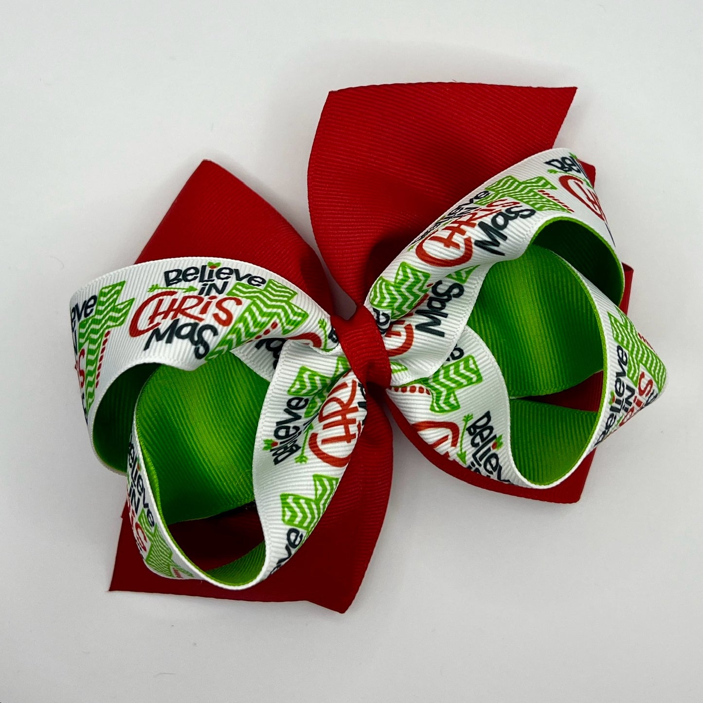 Christmas Hair Bow - Believe in Christmas