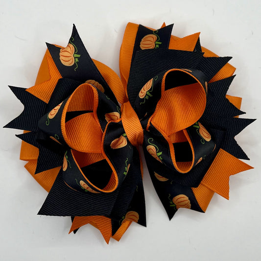 Halloween Hair Bow - Pumpkin