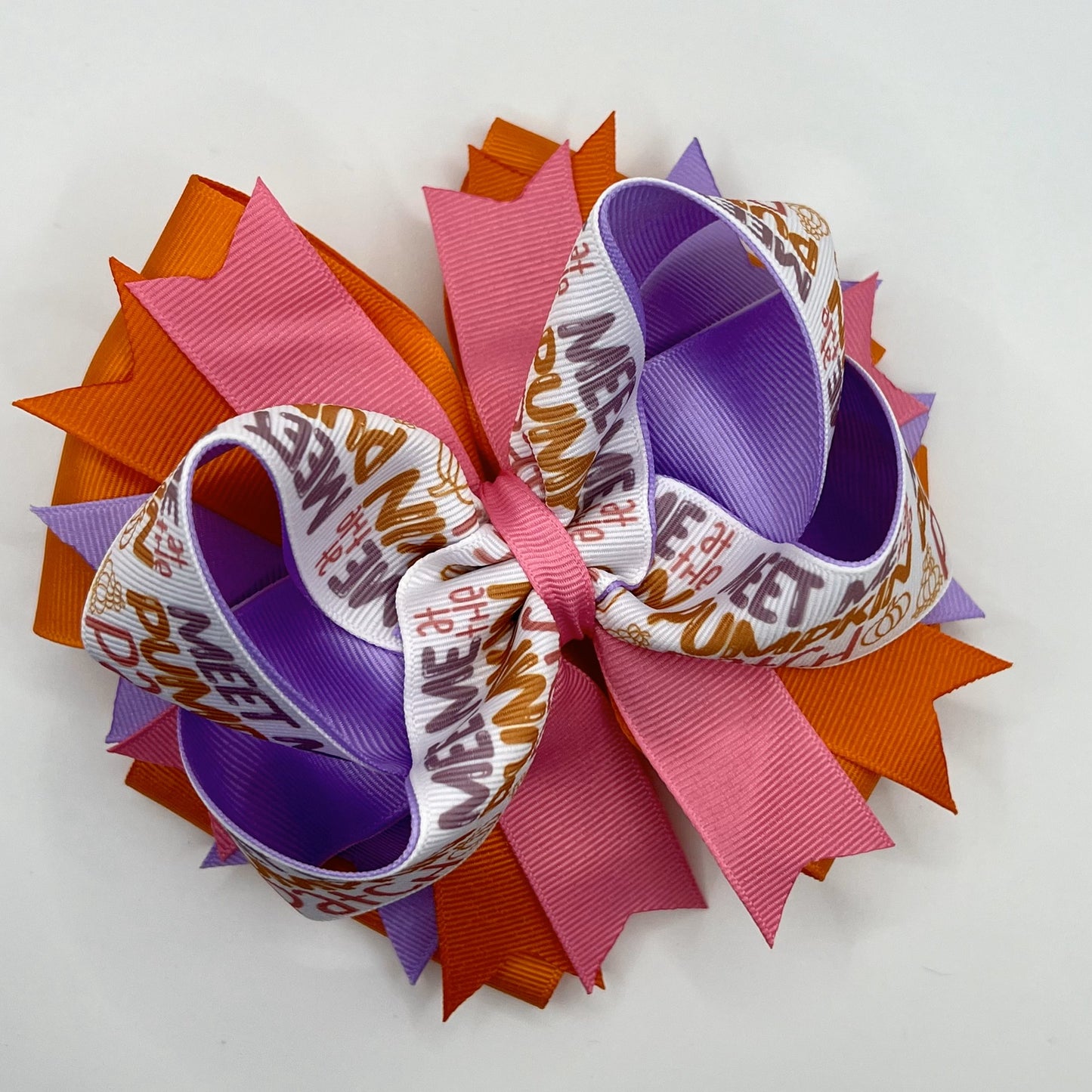 Thanksgiving Hair Bow - Meet me at the Pumpkin Patch