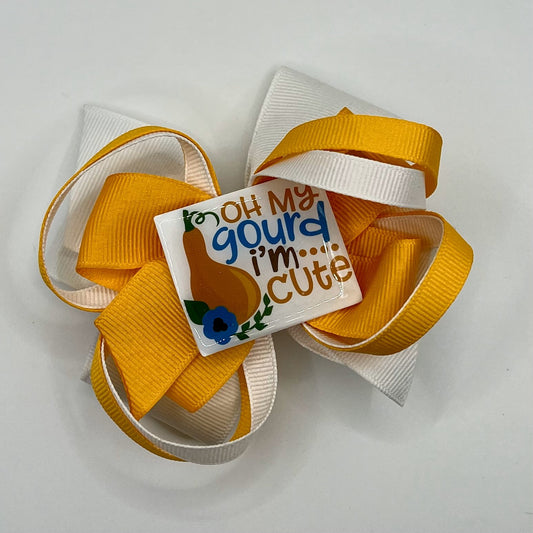 Thanksgiving Hair Bow - Oh my gourd