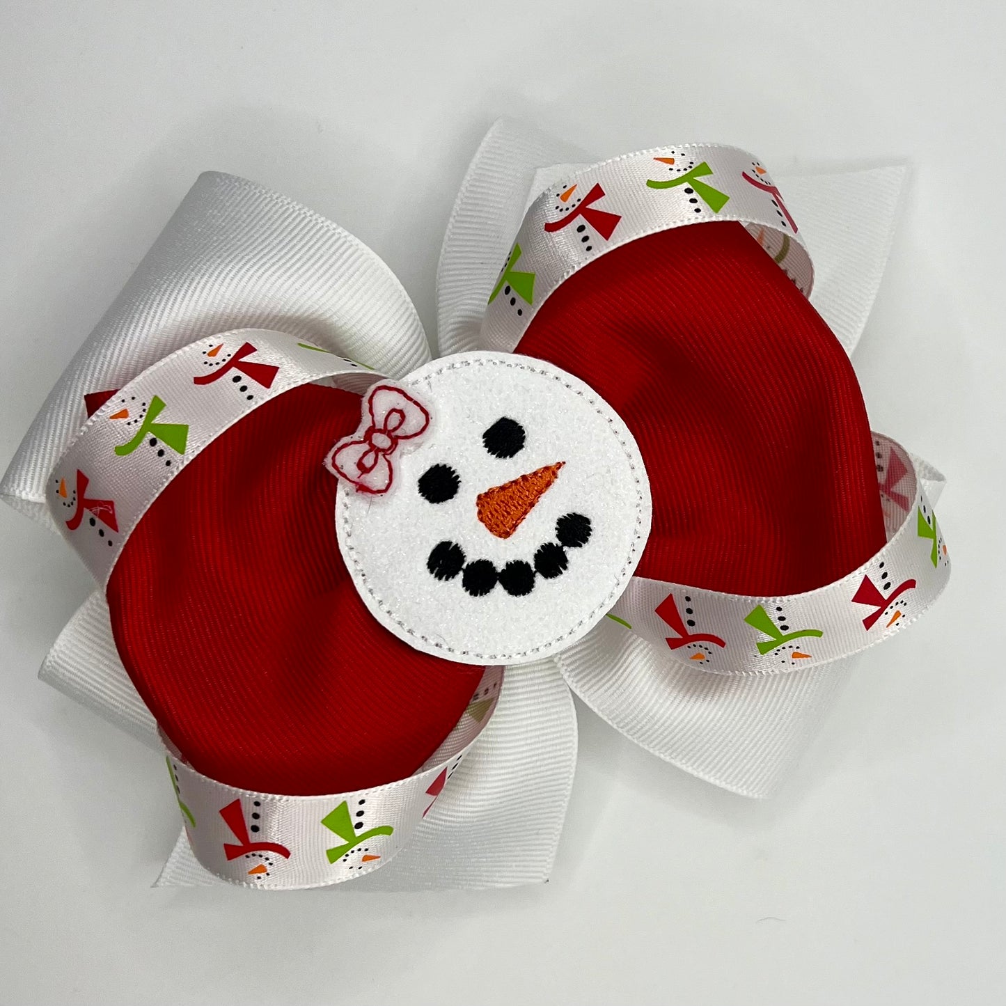 Snowman feltie bow