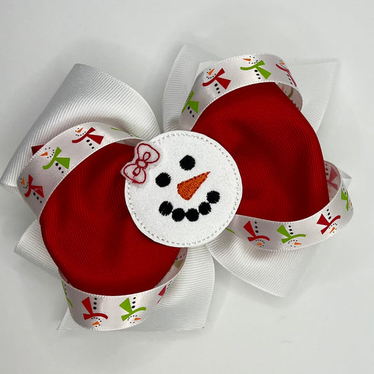 Snowman feltie bow