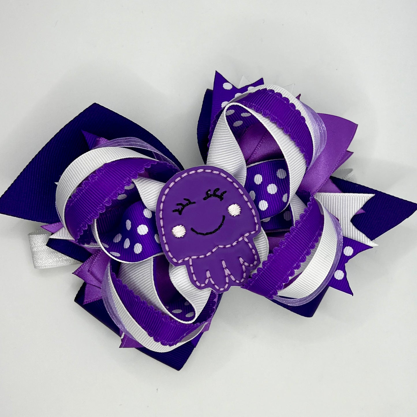 Jellyfish feltie bow on headband ￼