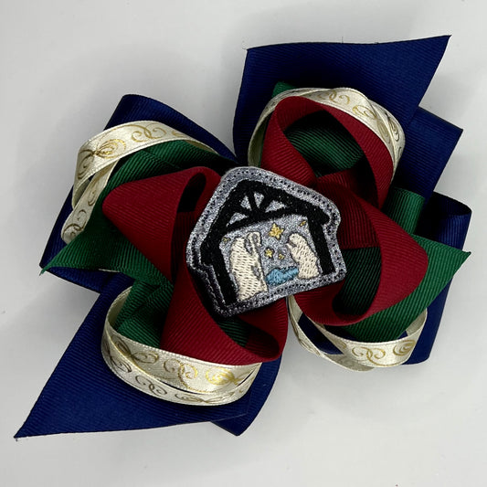 Nativity scene feltie bow