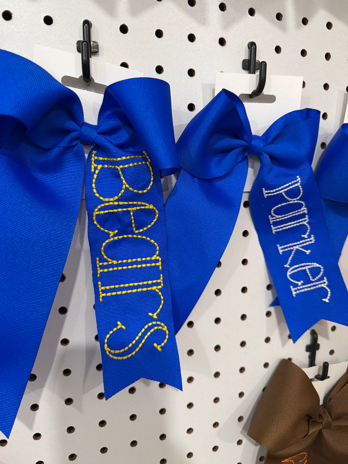Embroidered Hair Bow | Parker