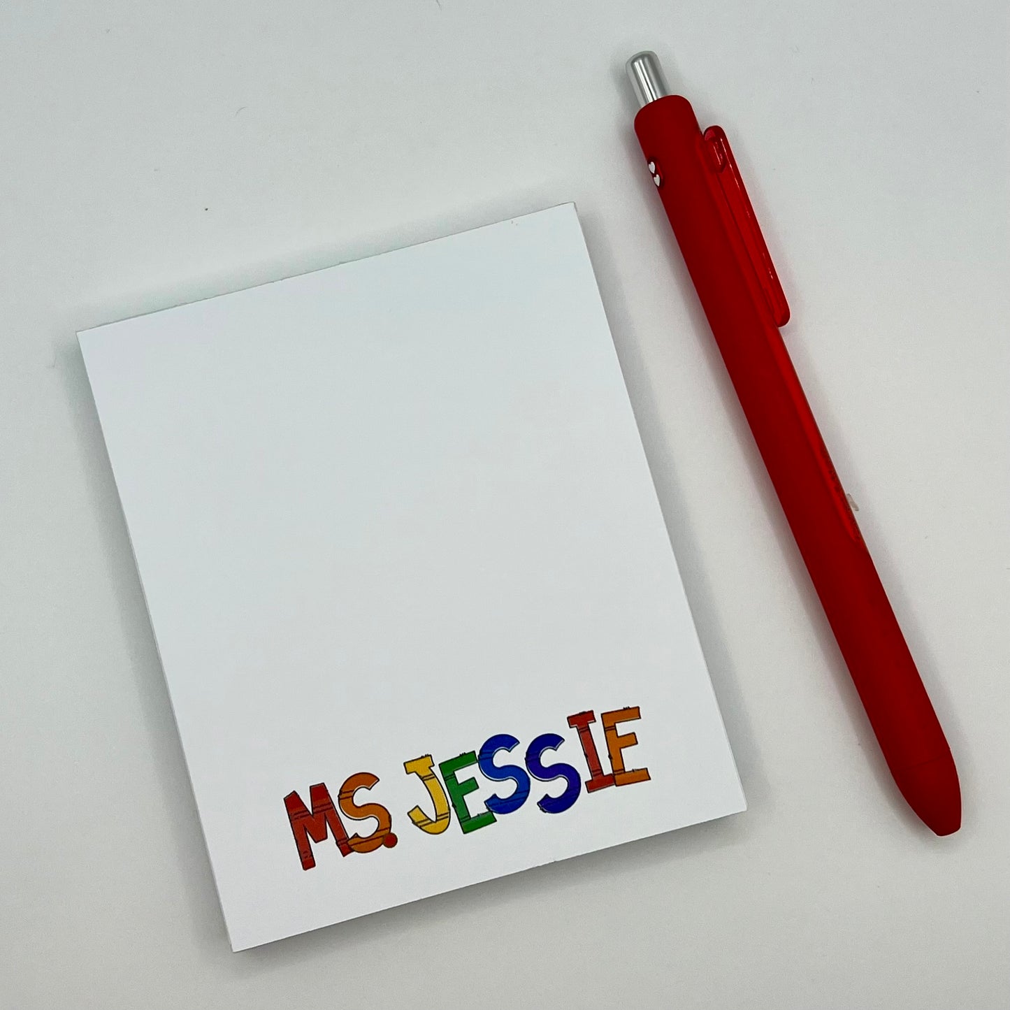 Crayon Doodle Letters - Teacher Notepad - Personalized