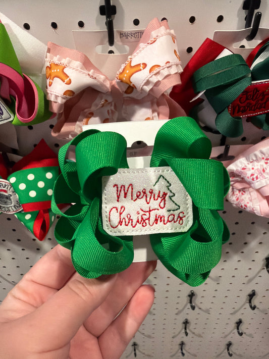 Merry Christmas green loopy