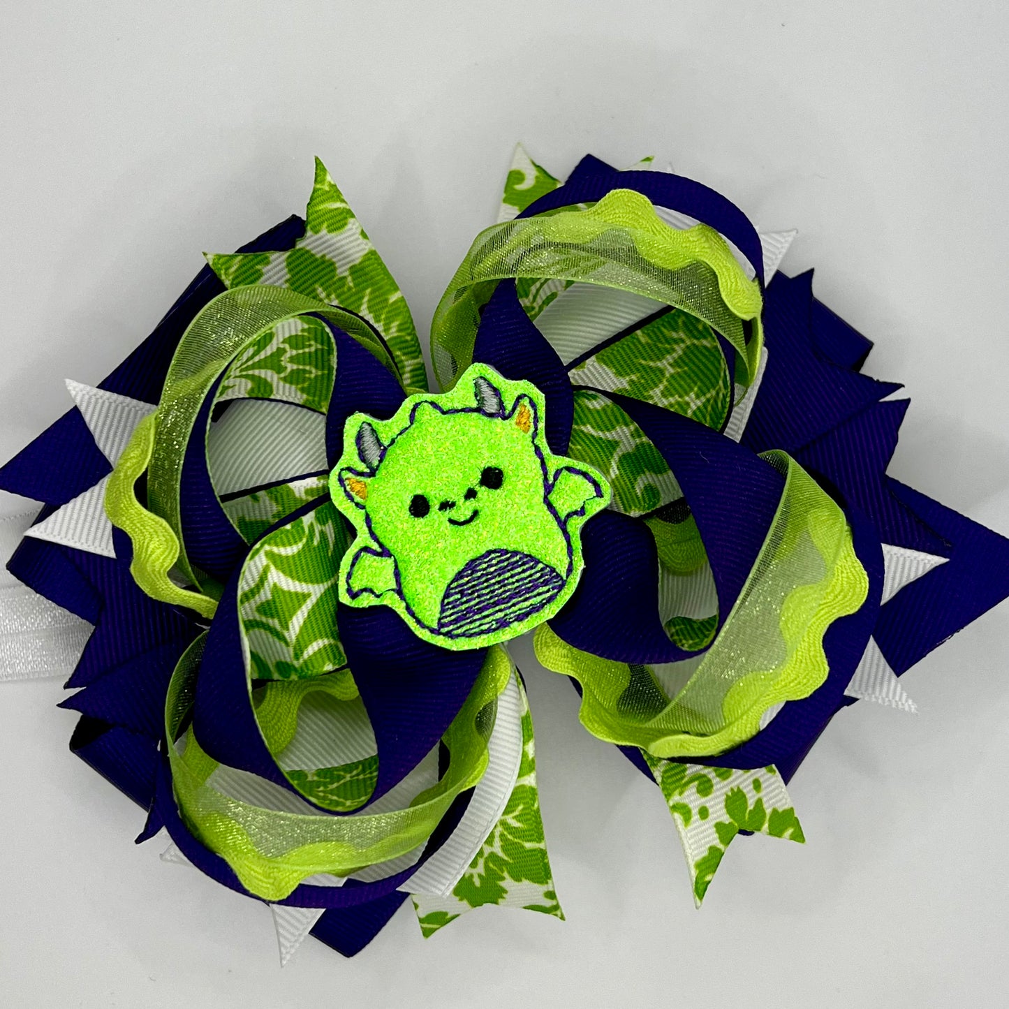 Dragon feltie bow on headband