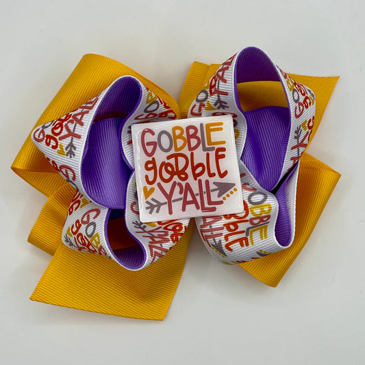 Gobble Gobble Y'all - Hair Bow