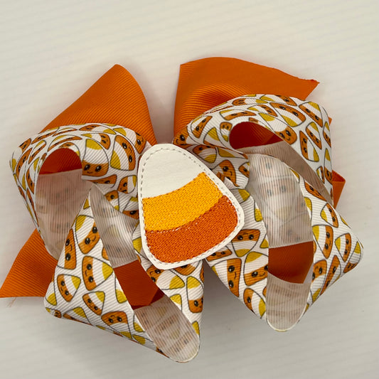 Candy corn feltie bow