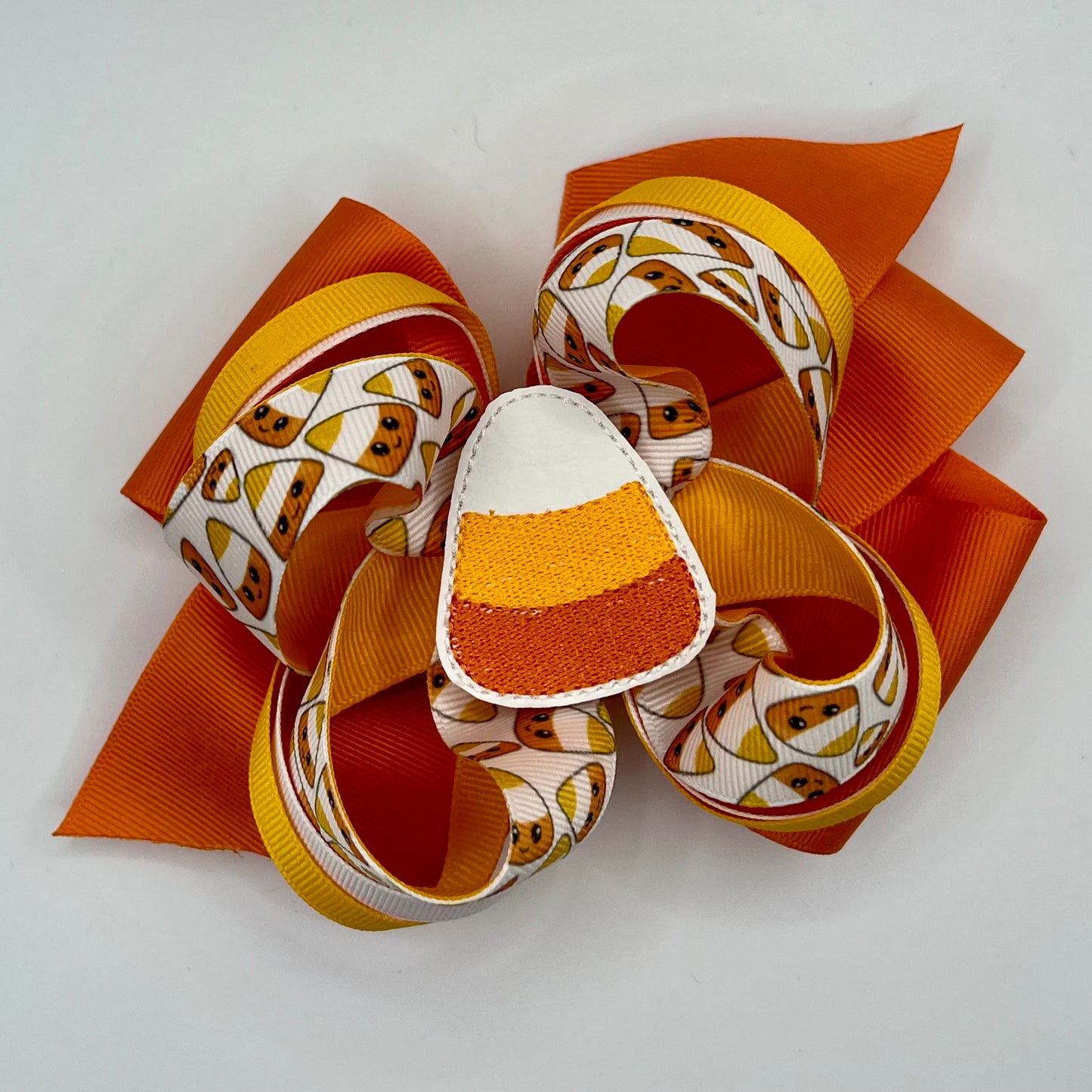 Candy corn feltie bow