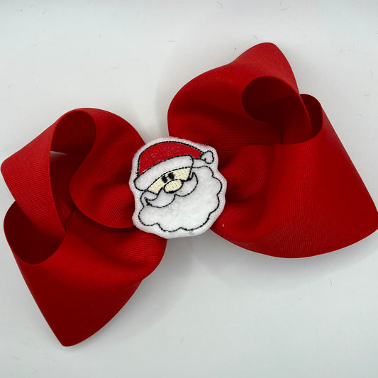 Santa - Christmas Feltie Hair Bow