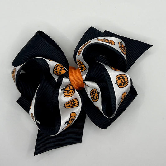 Halloween Hair Bow - Jack-0-lantern